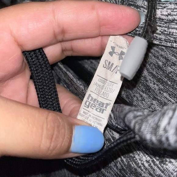 Under Armour woman’s Small Heather Gray Heat Gear Long Hooded Tank Dress Tunic - Picture 13 of 14